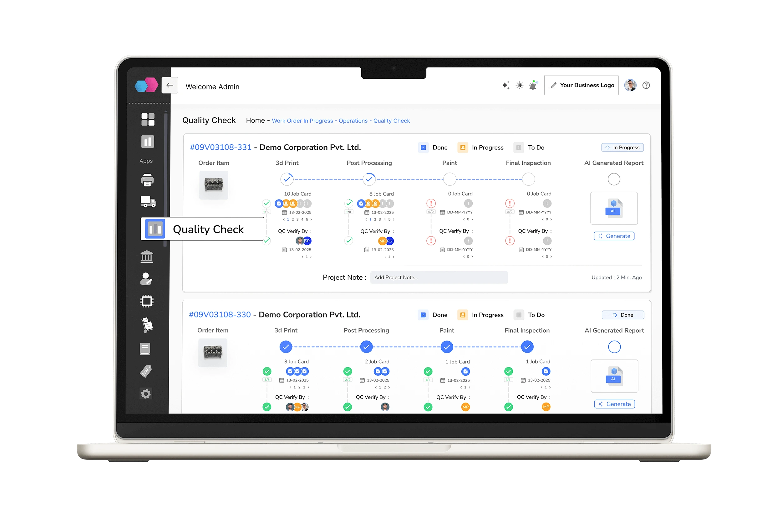 quality check dashboard image